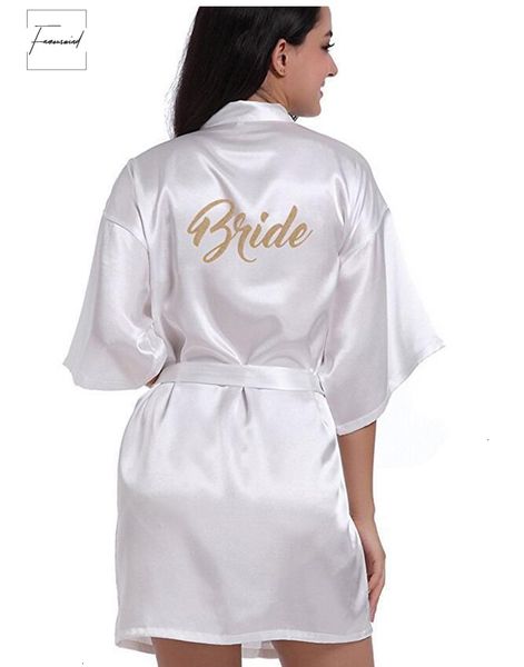 

silk fashion sleepwear bride of mother robe with gold letter short women satin wedding short kimono get ready robe, Black;red