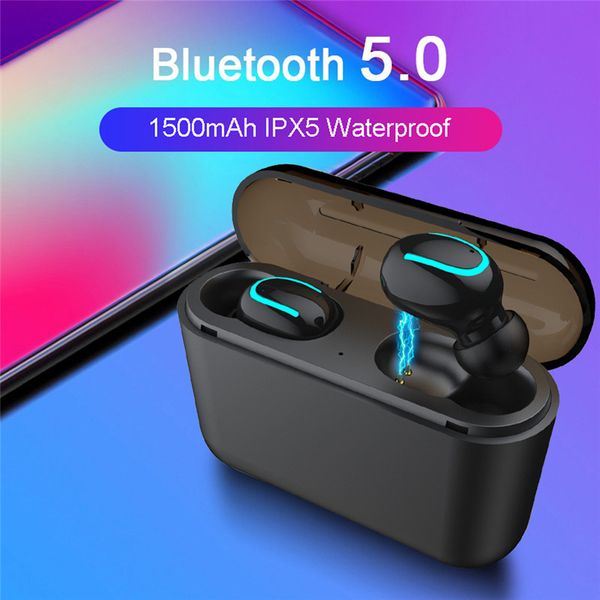 HBQ Q32 TWS Bluetooth 5.0 Наушники Ture Wireless Наушники Handsfree Спортивные Наушники Игровая Гарнитура 1500 мАч Бесплатно DHL