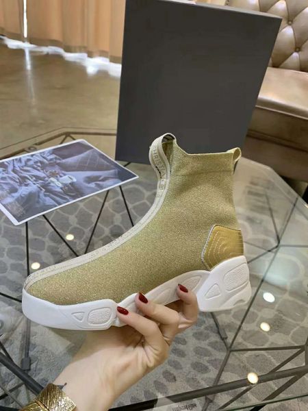 

rhinestone fashion grey men women casual luxury sock shoes sneakers shoes genuine leather embroidered