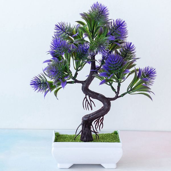 

fake artificial green plant bonsai potted simulation pine tree home/office decor