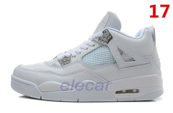 

wholesale discount basktball shoes 4s for men 4 pure money royalty white cement fire red leather mens basketball sneaker
