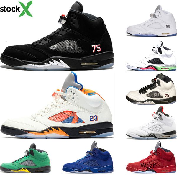 

designer mens 5 5s psg black basketball shoes men fire red bred michigan inspire space jam white cement wings sports sneakers