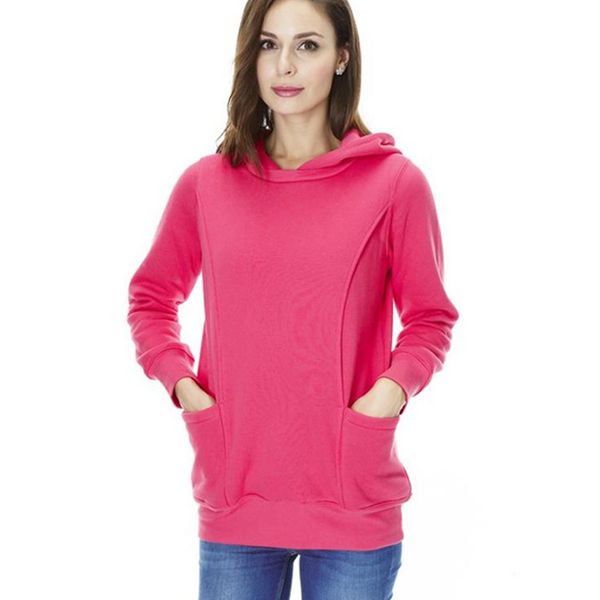 

winter maternity clothes maternity breastfeeding nursing clothes for pregnant women hoodie sweatshirts, Black
