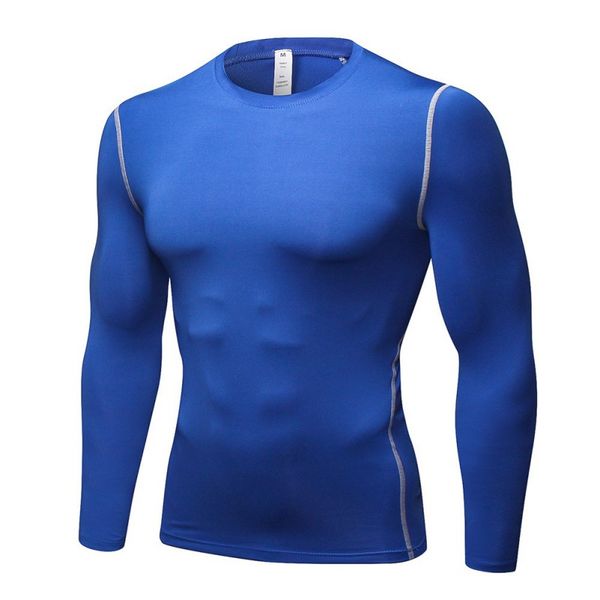 

t-shirt sports fitness running sweat-wicking quick-drying long-sleeved sports t-shirt men's tight-fitting, Black;red