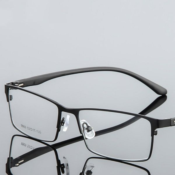 

wholesale-2019 spectacle frame men eyeglasses nerd computer optical prescrmclear lens glasses frame for male eyewear 9812, Black