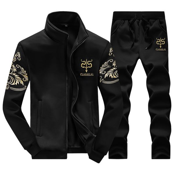 

Brand New Men Set Fashion Autumn Spring Sporting Suit Sweatshirt +Sweatpants 2 Pieces Mens Clothing Slim Male Tracksuit