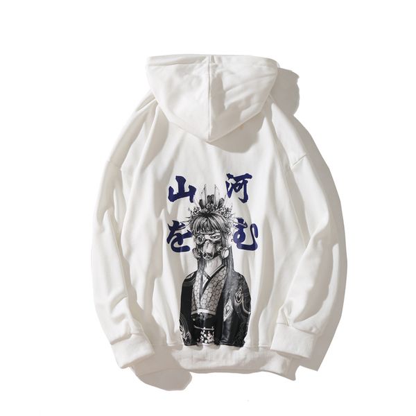 

japan style hoodie full pattern hooded 2019 new men, Black