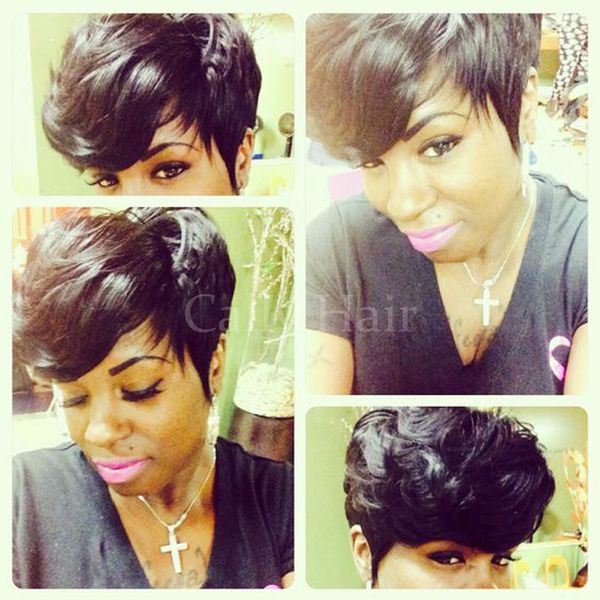 Burmese Hair New Ombre Short Wigs For Black Women Black Rooted