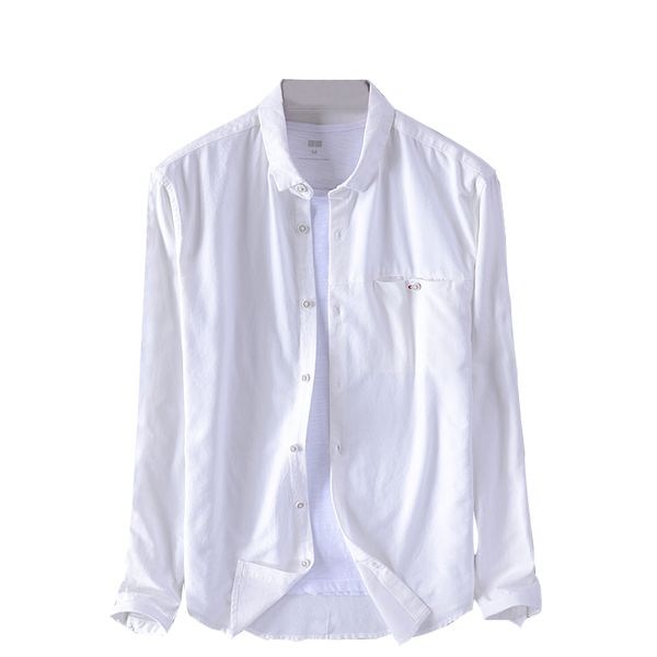 

2019 suehaiwe's brand long sleeve cotton shirt men spring fashion white shirts men casual comfortable shirt male chemise, White;black