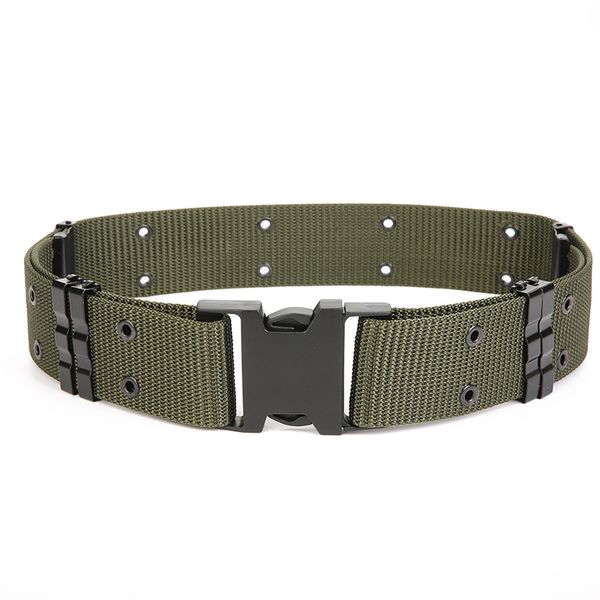 

men's outdoor tactical belt nylon canvas woven belt combat, Black;brown