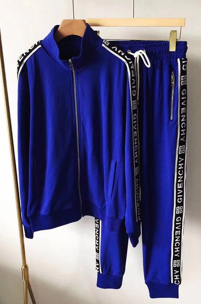 

mens clothing tracksuits sports hoodies jogger pants hooded letters printed pullovers casual long trousers 2pcs clothing sets suits, Gray
