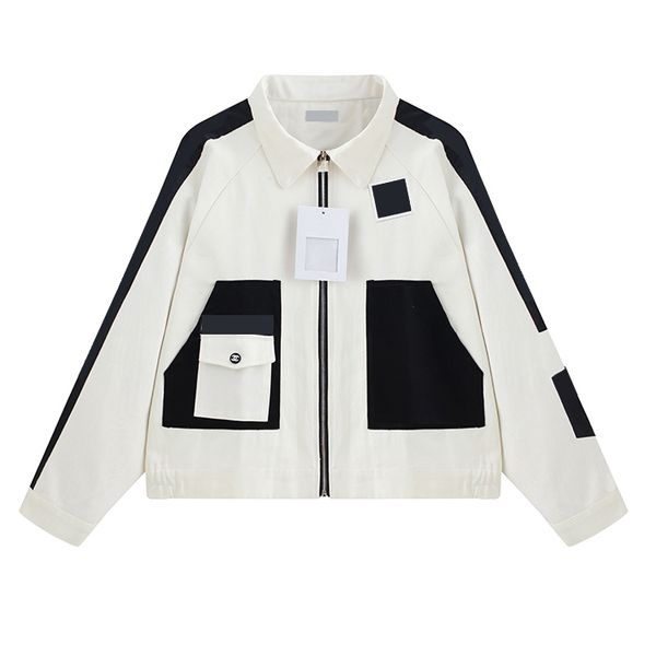 

Luxury Women Jacket Antique Denim Jackets Hardware Zipper High Quality Designer Wearing Black and White Solid Color