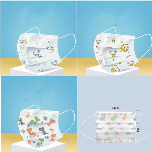 

ffp3 mix colors kids face masks cartoon printed dustproof mask facial cover masks anti-dust breathable and comfortable mask