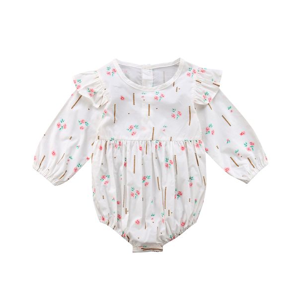 

2019 HOT newborn toddler baby girl romper comfortable jumpsuit infant girl long sleeve sweet floral dress