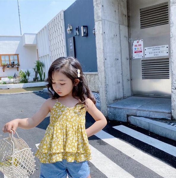 

2020 новые девушки printed t-shirt рукавов мода хлопок девушки top 2-7t qa778, Blue