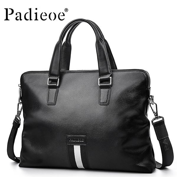 

leather genuine briefcases mens satchel 14 inch lapmessenger bags designer business shoulder for male document case best