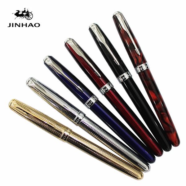 

jinhao 601 business 6 colors choose medium nib iridium point fountain pen stationery school&office writing pen