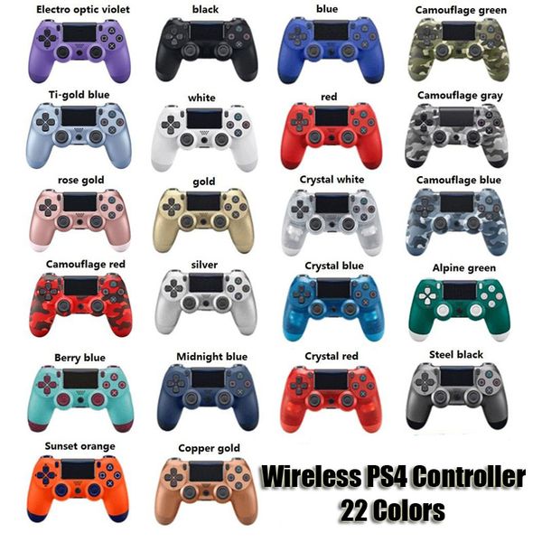 

chrome bluetooth ps4 wireless controller vibration joystick gamepad games handle controllers for sony play station with retail box dhl