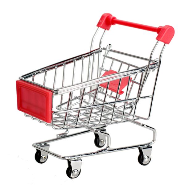 

cute child storage box for toys mini supermarket handcart shopping utility cart mode toy storage red container for toys