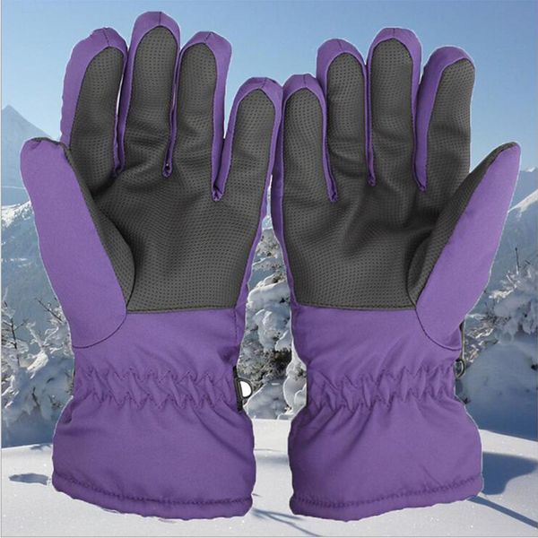 

winter women full finger ski gloves space cotton warm bike outdoor sport gloves windproof moto bicycle cycling snow g43, Blue;gray
