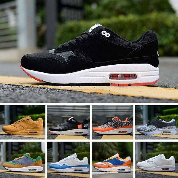 

mens style 87 suede designer casual shoes 2019 loafers air cushion trainers 30th anniversary outdoor hiking sports walking sneakers 7-11, Black