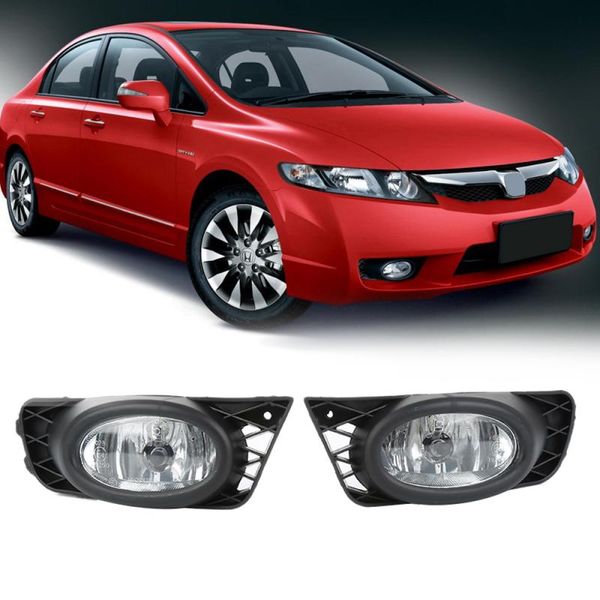

1 pair front fog light clear lens driving light with wiring harness car accessories for 2009-2011 civic fa1/fa4 /fa5