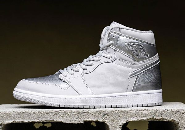 

2020 новый jumpman 1 нейтральный серый дизайнер кроссовки высокое качество aj 1 tie dye синий красный мальчик мужчины баскетбол обувь с box, Black