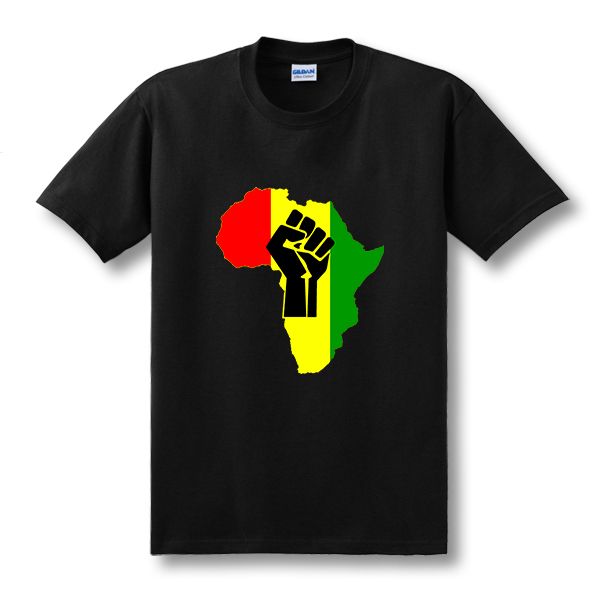 

2019 new africa power rasta reggae music logo men's t-shirt man cotton camisetas print short sleeve t shirt size xs-2xl, White;black
