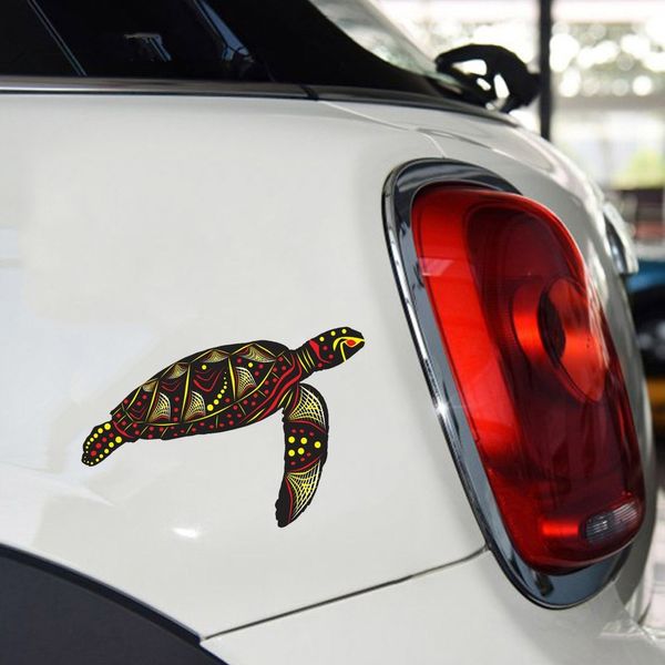 

14*10.5cm turtle indigenous sticker art vinyl car boat australian accessories decorative decal
