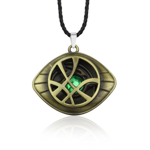 

infinity war doctor strange necklace crystal eye of agamotto pendant fashion necklaces gift jewelry accessories, Silver