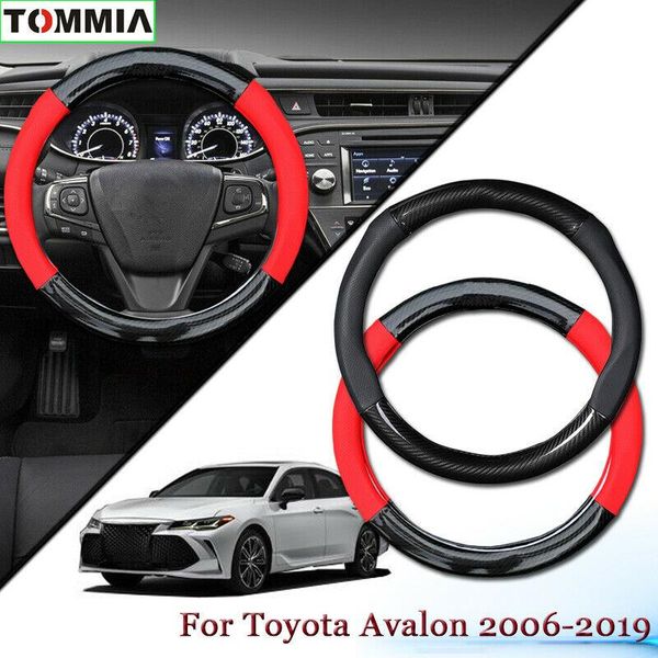 

anti-slip carbon fiber leather car steering wheel cover for toyota avalon 2006