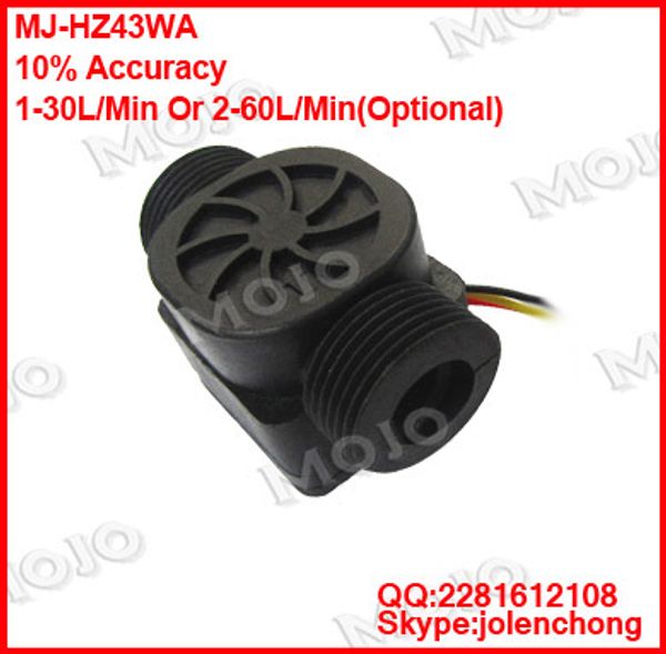 

mj-hz43wa x10pcs/lots g3/4'' 10% pp plastic water pulse output flow sensor