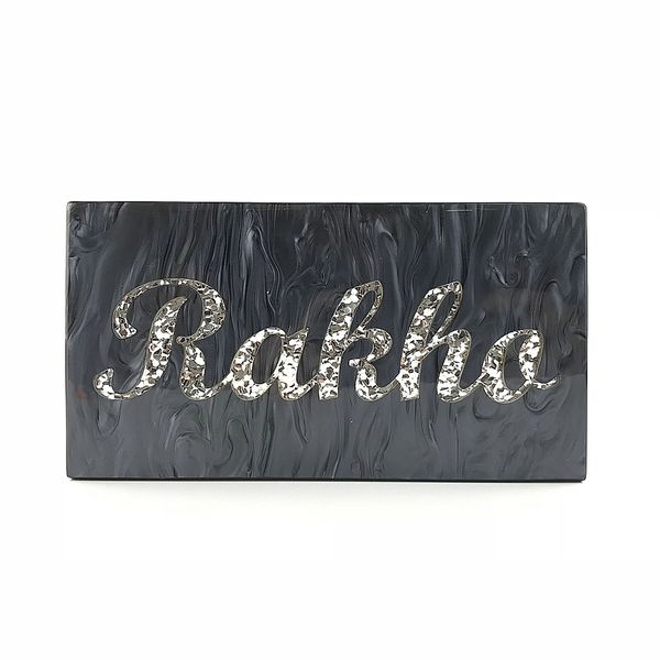 

guangzhou supplier wholesale custom acrylic name evening bag handmade personalized name acrylic bag clutch drop shipping