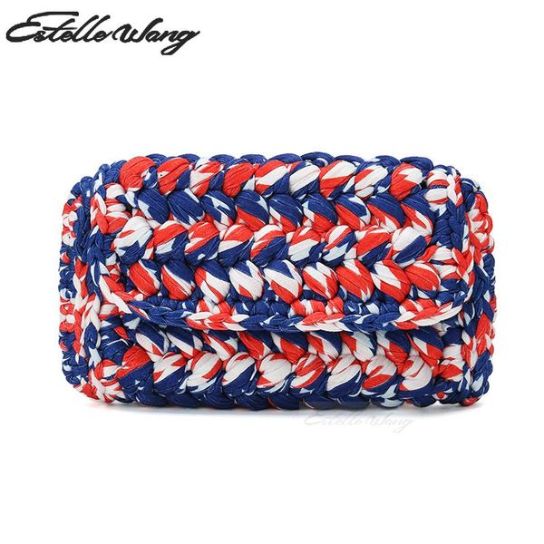 

эстель ван малый красочный день сцепление сцепление ручная упаковочная линия сумка урожай женщины лоскутная лоскут телефон сумки