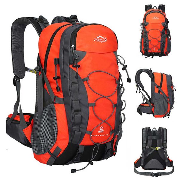 

outdoor zipper climbing sports backpack mountaineering ergonomic cycling hiking camping waterproof travel multi pockets