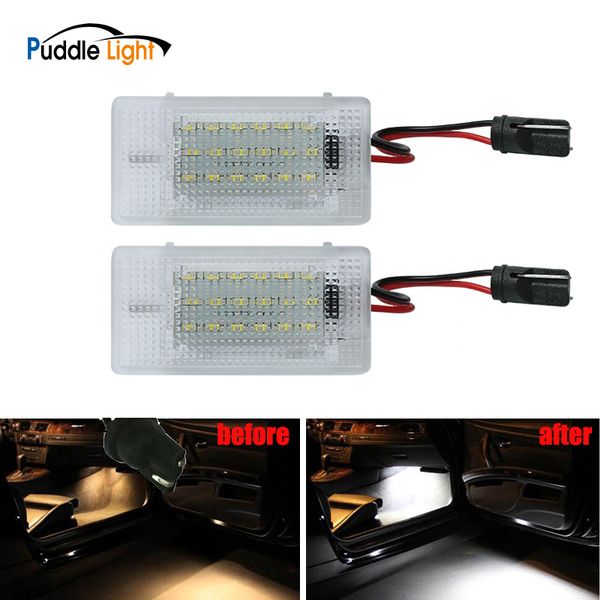 

2рс белый 18smd led плафон двери лампа для фокусировки 1 facelift escort fiesta focus ii granada scorpio водить двери автомобиля свет