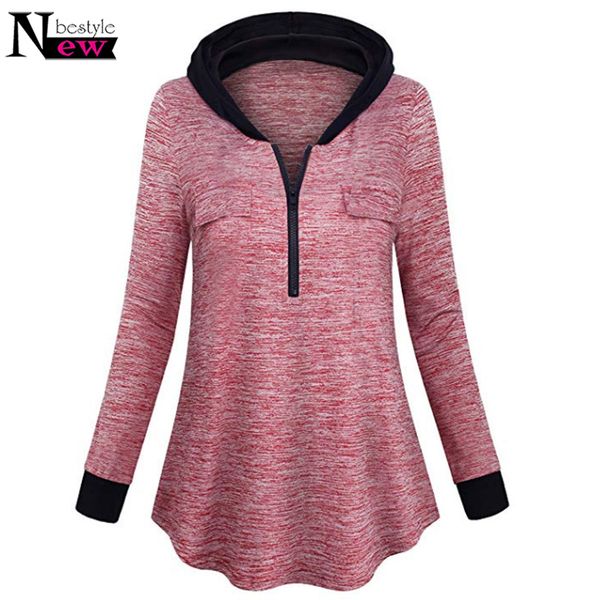 

fashion hooded hoodies women spring autumn long sleeve sweatshirt women zipper patchwork casual pullover soft knitted sweatshirt, Black