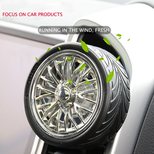 

car tyre air freshener emulate fashion design rolling tyre air outlet vent clip perfume natural fragrance car accessories