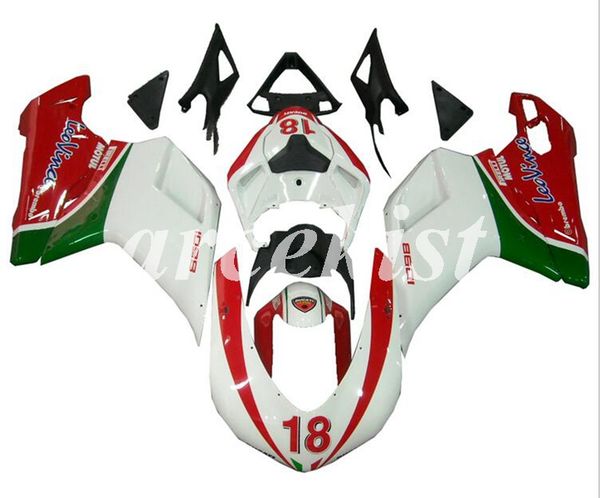 

new abs injection full fairings kits fit for ducati 848 evo 1098 1198 2007 2008 2009 2010 2011 2012 body set custom red green white