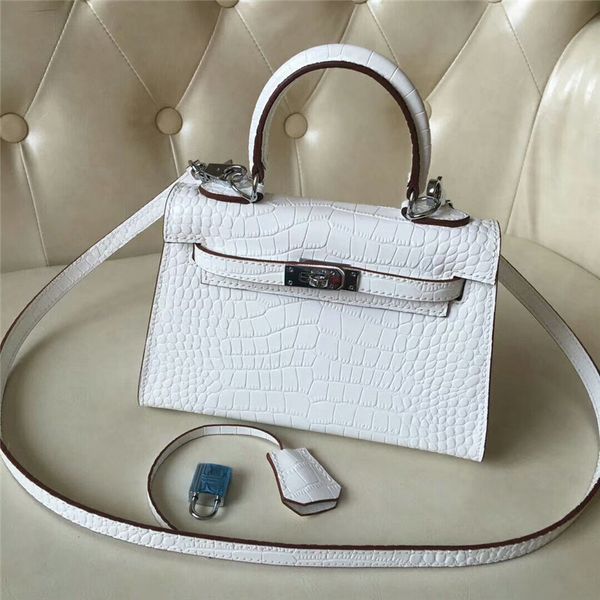 

genuine leather woman package kylie package crocodile grain cowhide bibasic mini- single shoulder messenger packet bao yin buckle the tide