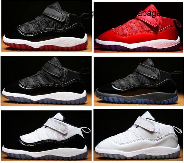 

baby 11s gym red bred concord infant basketball shoes 11 space jam gamma blue 72-10 children boy girl sneakers toddlers gift