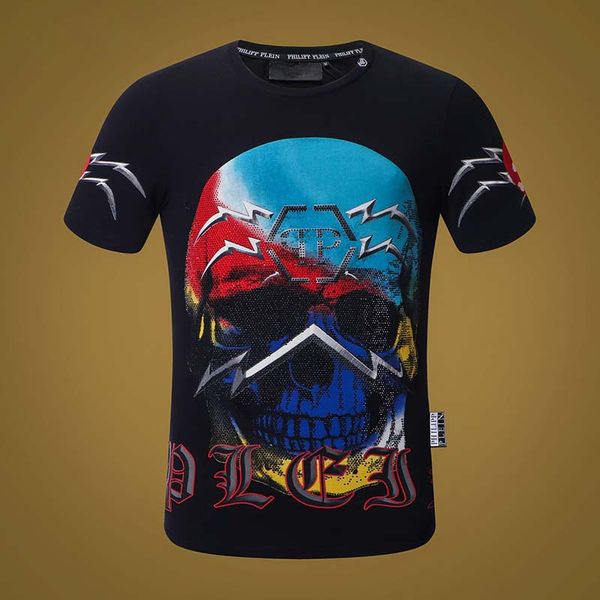 

2019 printed phillip plain t hirt fa hion ca ual fitne cool o neck men 039 bear t hirt ummer hort leeve men clothing kull d222