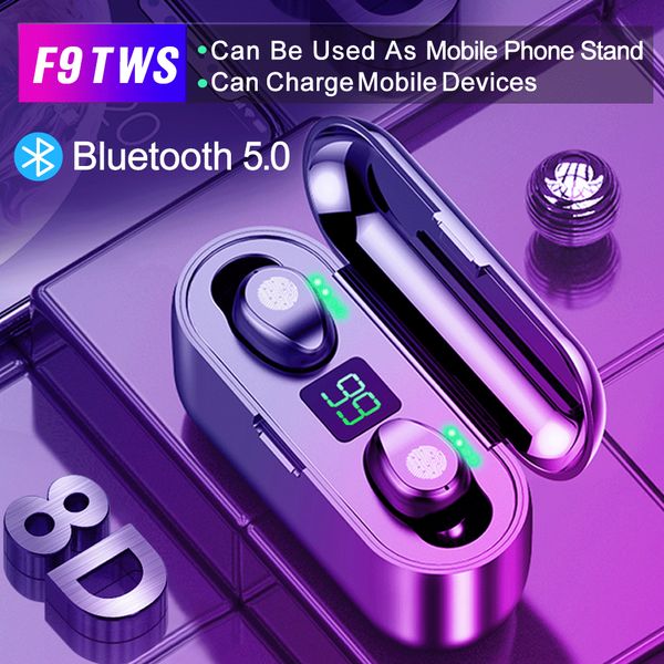 

rockspace tws bluetooth 5.0 earphones stereo wireless earbus hifi sound sport headphones handsgaming headset with mic