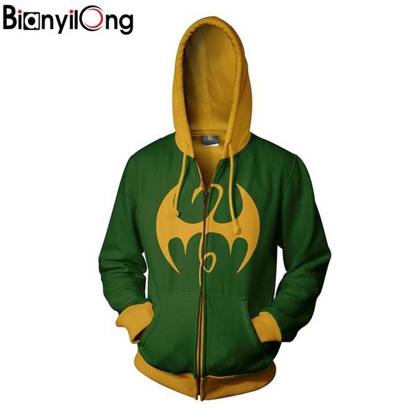 

2019 men women hooded 3d printed hoodies casual zipper hoodie hooded hip hop marvel zip up hoodie, Black