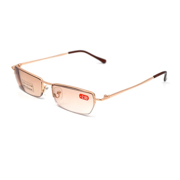 

2019 myopia sunglasses metal square semirim spectacles nearsighted shorted sighted optical prescription glasses gradient tea l3, Silver