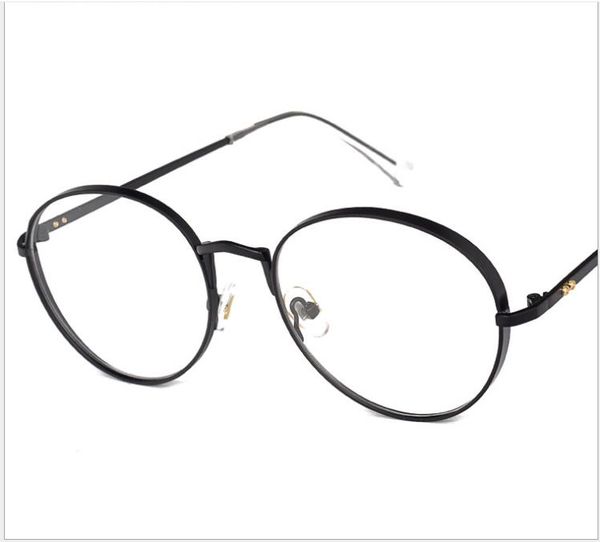 

glasses frame simple flat mirror boys wild round glasses, White;black