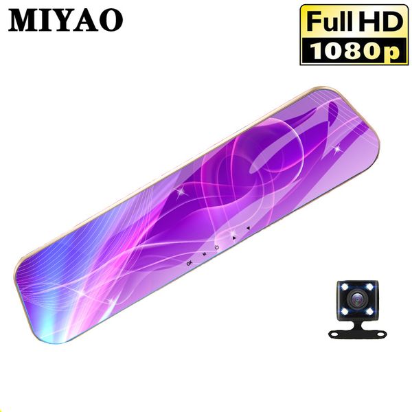 

4.3 inch vehicle camera car dvr rearview mirror hd 1080p digital video recorder dual lens rear view camera dashcam auto dash cam
