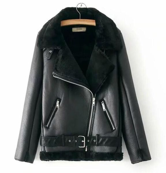 

luxury women designer coat winter motorcycle velvet brand jacket female short lapels thick korean version jackets parkas size s- optional, Black;brown