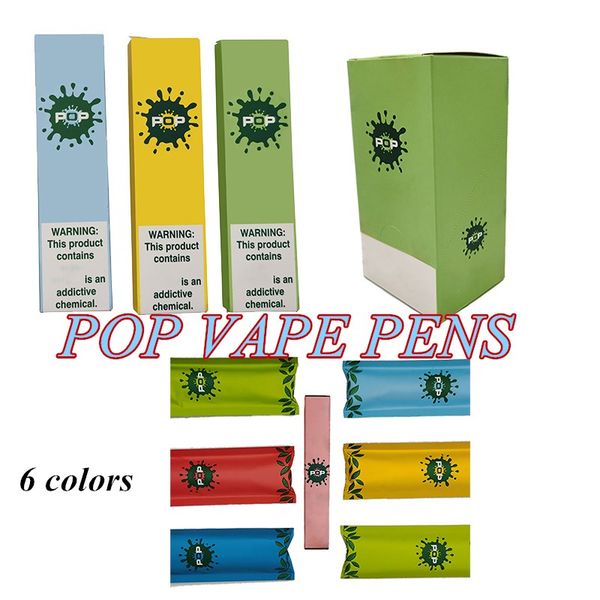 

Новый POP Одноразовая Vape Pen Pod Starter Kit 1,2 мл Картриджи 280mAh Аккумулятор Одноразовые устройства Пустые Vape авторучки 6 цветов против слоеного BAR E-CIG