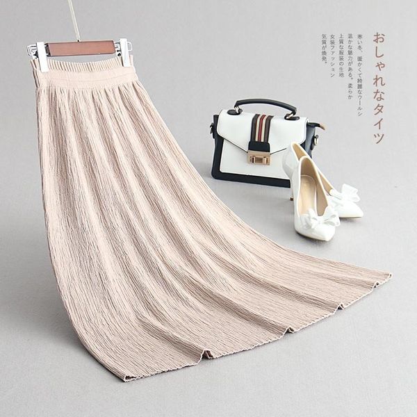 

will code suit-dress bark grain a a-line skirt knitting longuette half-body skirt 1913x, Black